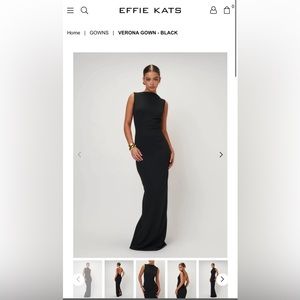 New with tags. Effie Kats-Verona gown-black